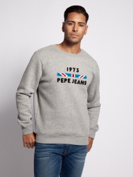 Мужской свитшот Pepe Jeans London на флисе 1159822220 (Серый L)