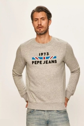 Мужской свитшот Pepe Jeans London на флисе 1159822220 (Серый L)