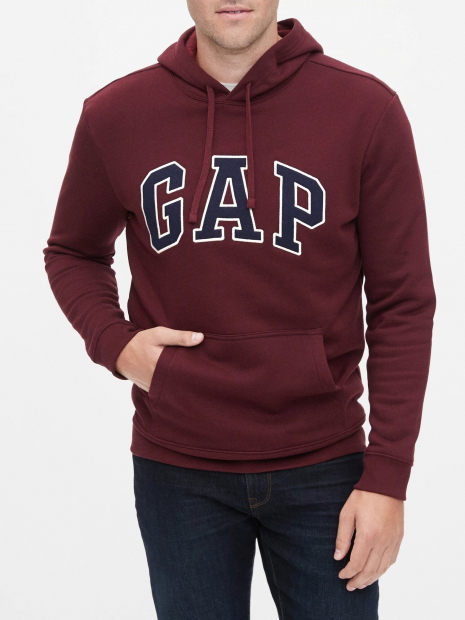 Чоловіча толстовка худі GAP кофта з капюшоном art746045 (Бордовий, розмір L)