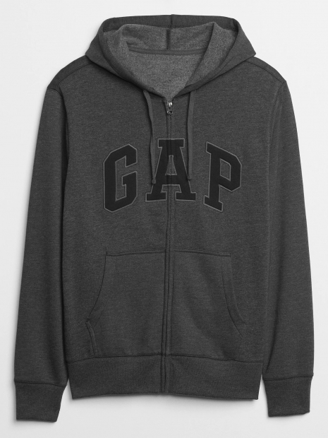 Чоловіча толстовка GAP на флісі з капюшоном сіре худі