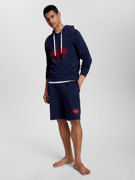 Мужское худи Tommy Hilfiger толстовка с капюшоном 1159784540 (Синий, M)