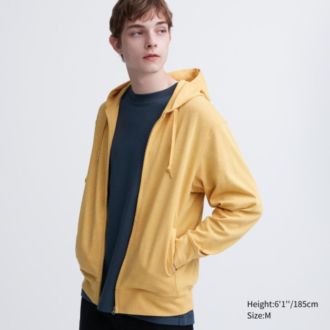 Легкая кофта UNIQLO толстовка с защитой от ультрафиолета UPF40+ и технологией AIRism 1159787608 (Желтый, M)