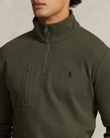 Мужская толстовка Polo Ralph Lauren кофта на полумолнии 1159813173 (Зеленый, XXL)