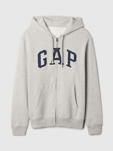Толстовка мужская на флисе GAP худи с логотипом 1159835144 (Серый XXL)