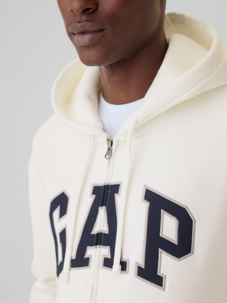 Толстовка чоловіча на флісі GAP худи з логотипом 1159835155 (Молочний XXL)