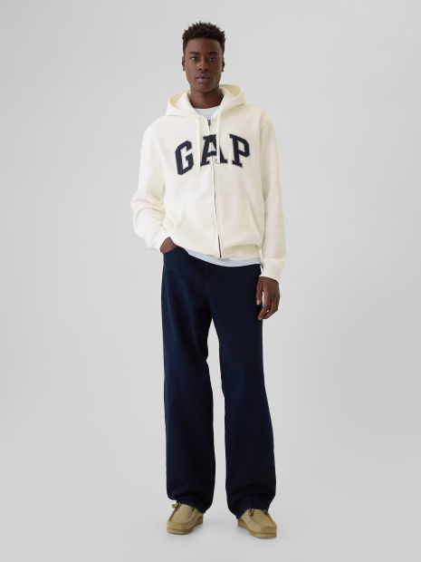 Толстовка чоловіча на флісі GAP худи з логотипом 1159835155 (Молочний XXL)