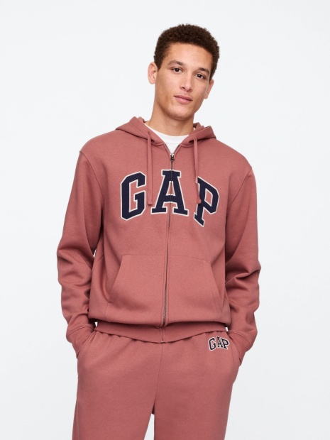 Толстовка чоловіча GAP з капюшоном на блискавці 1159837075 (Рожевий L)