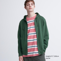 Легкая кофта UNIQLO толстовка с защитой от ультрафиолета UPF40+ и технологией AIRism 1159787612 (Зеленый, M)