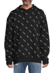 Мужское худи на флисе Calvin Klein с логотипом 1159790058 (Черный, XL)