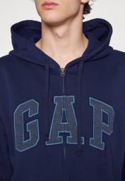 Чоловіча толстовка GAP на флісі з капюшоном. 1159801960 (Білий/синій, XS)