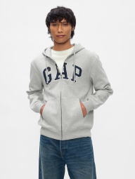 Толстовка мужская на флисе GAP худи с логотипом 1159835144 (Серый XXL)