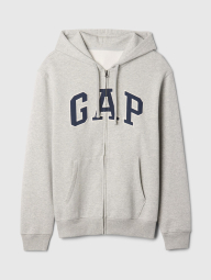 Толстовка мужская на флисе GAP худи с логотипом 1159835144 (Серый XXL)