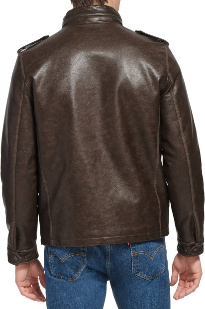 Мужская винтажная куртка Levi's из искусственной кожи 1159799215 (Коричневый, XL)