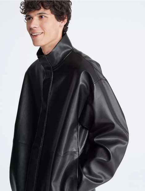 Мужская куртка Calvin Klein из искусственной кожи 1159809163 (Черный, L)