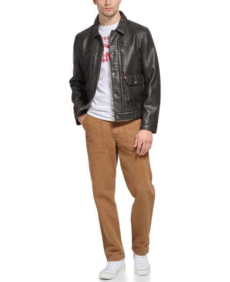 Чоловіча куртка Levi's зі штучної шкіри 1159827875 (Коричневий XXL)
