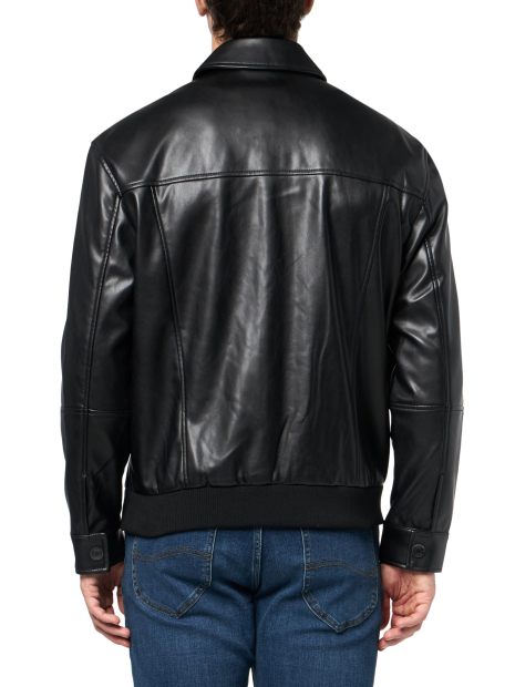 Мужская куртка GUESS из экокожи 1159835668 (Черный L)
