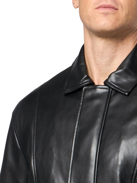 Мужская куртка GUESS из экокожи 1159835668 (Черный L)