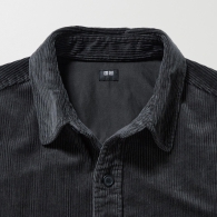 Вельветовая куртка-рубашка UNIQLO на пуговицах 1159793485 (Серый, XXS)