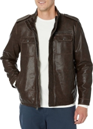 Мужская винтажная куртка Levi's из искусственной кожи 1159797369 (Коричневый, XXL)