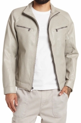 Мужская кожаная куртка Michael Kors 1159802459 (Серый, L)