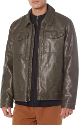 Мужская куртка Tommy Hilfiger из искусственной кожи 1159802587 (Коричневый, S)
