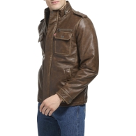 Чоловіча вінтажна куртка Levi's зі штучної шкіри 1159805286 (Коричневий, M)
