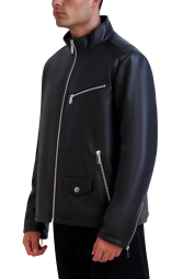 Мужская куртка Karl Lagerfeld Paris из искусственной кожи 1159833908 (Черный M)