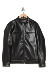 Мужская кожаная куртка Michael Kors 1159837652 (Черный M)