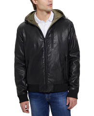 Мужская куртка Guess из экокожи 1159837752 (Черный L)