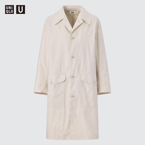 Длинная ветровка UNIQLO плащ 1159783065 (Белый, S)