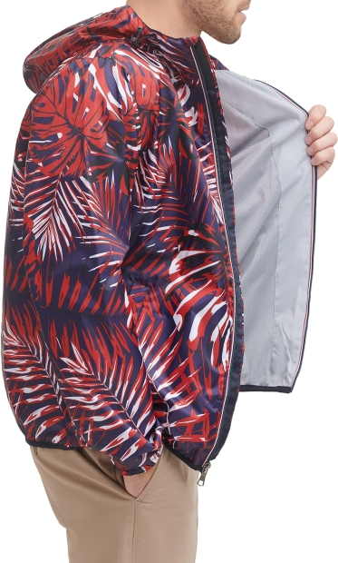 Ветровка мужская Tommy Hilfiger водонепроницаемая куртка с капюшоном 1159795418 (Синий, XXL)