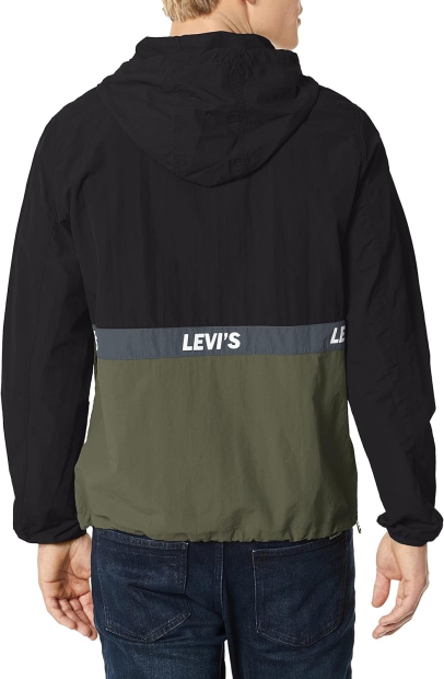 Куртка-анорак Levi's с полумолнией 1159797027 (Черный, S)