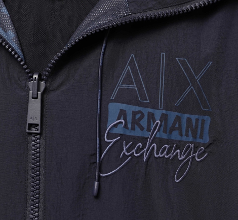 Мужская двусторонняя ветровка Armani Exchange 1159815208 (Синий L)