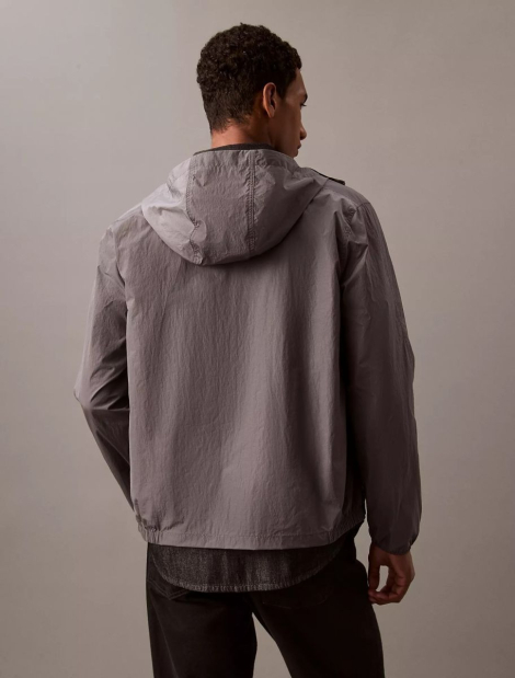 Мужская ветровка Calvin Klein с капюшоном 1159835872 (Серый XXL)