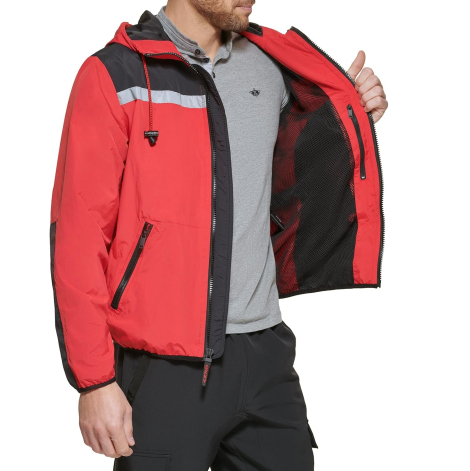 Мужская ветровка DKNY с капюшоном 1159837890 (Красный S)