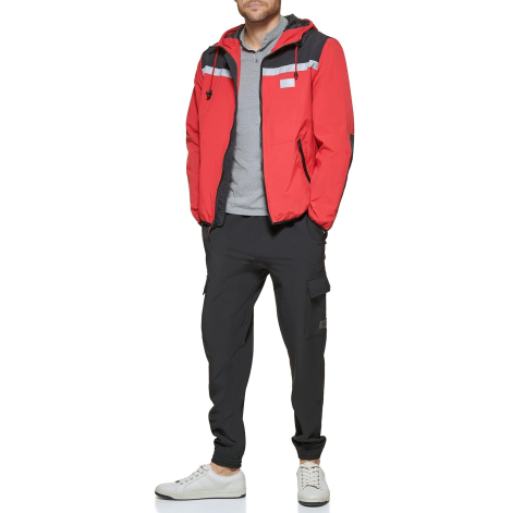 Мужская ветровка DKNY с капюшоном 1159837890 (Красный S)