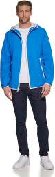 Мужская ветровка GUESS куртка с капюшоном и на молнии 1159775757 (Синий, S)