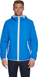 Мужская ветровка GUESS куртка с капюшоном и на молнии 1159775757 (Синий, S)