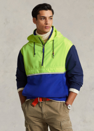 Мужская водонепроницаемая куртка Polo Ralph Lauren анорак с капюшоном 1159777049 (Желтый/Синий, XL)