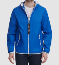 Мужская ветровка GUESS куртка с капюшоном и на молнии 1159777852 (Синий, M)