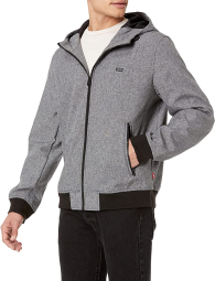 Мужская куртка-бомбер с капюшоном Levi's 1159778275 (Серый, M)