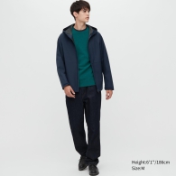 Парка Uniqlo легкая куртка ветровка с капюшоном унисекс 1159778427 (Синий, L)