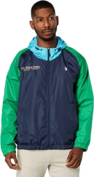 Мужская куртка U.S. Polo Assn. ветровка с капюшоном 1159781766 (Синий, 3XL)
