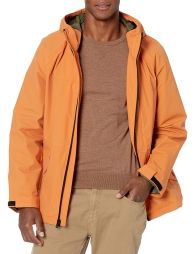 Мужская легкая куртка с капюшоном Levi's ветровка на молнии 1159794968 (Оранжевый, XL)