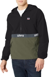 Куртка-анорак Levi's с полумолнией 1159797027 (Черный, S)