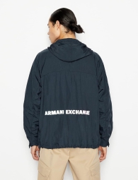 Чоловіча ветровка Armani Exchange з кишенями 1159805681 (Білий/синій, XS)