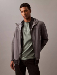 Мужская ветровка Calvin Klein с капюшоном 1159835872 (Серый XXL)