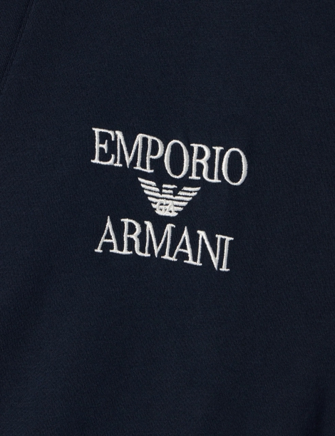 Мужское кимоно Emporio Armani халат мягкий 1159805404 (Синий, L/XL)