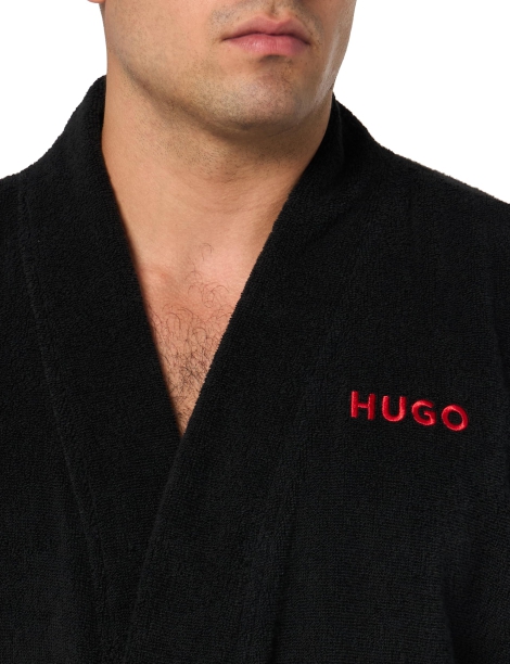 Мужской махровый халат HUGO от Hugo Boss 1159808021 (Черный, XL)