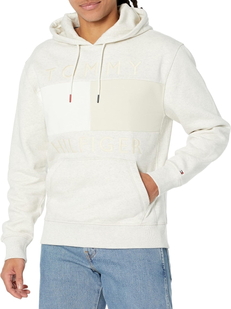 Мужское худи Tommy Hilfiger с логотипом 1159799741 (Серый, S)